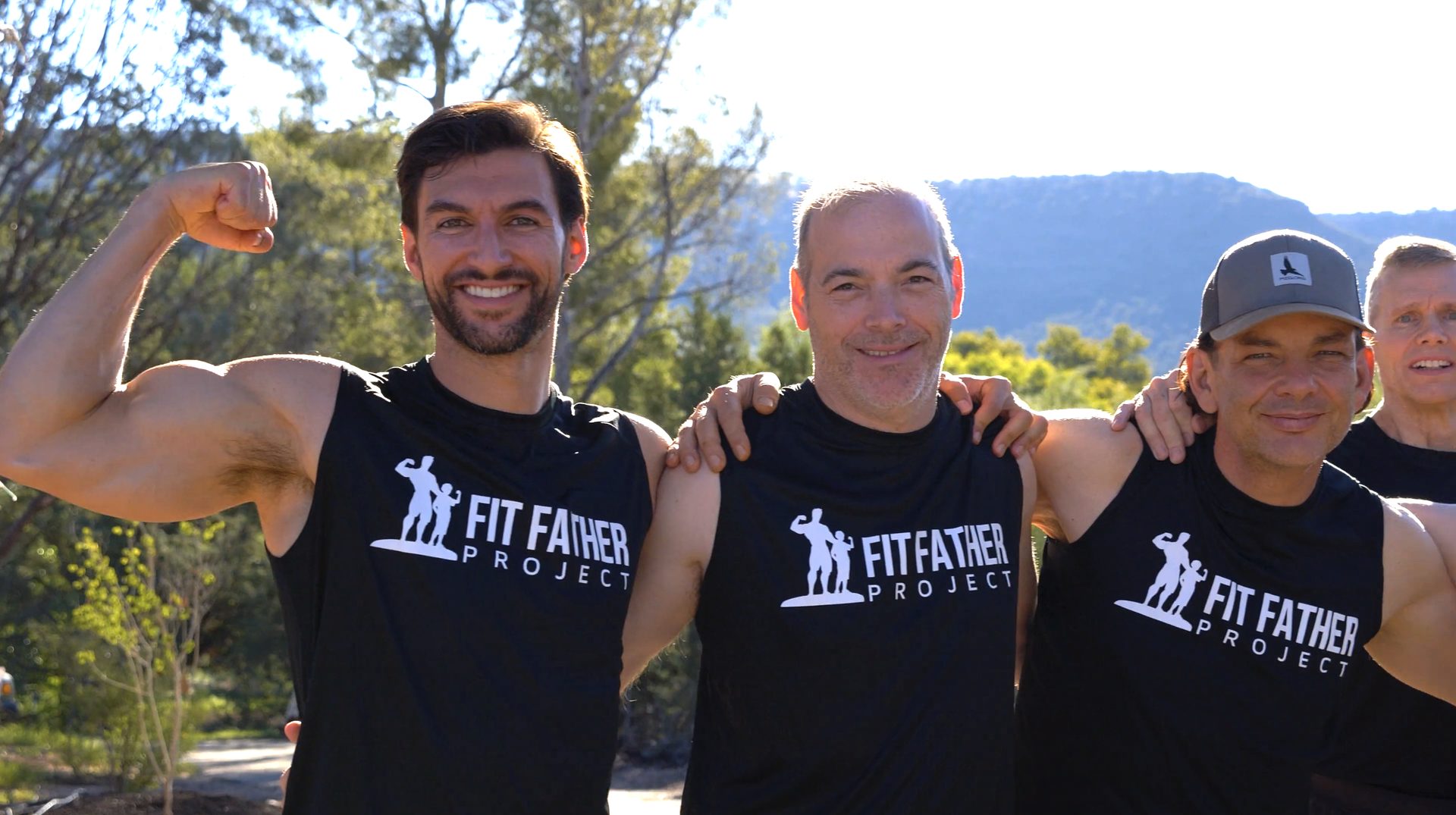 Anthony with Fit Father Project members celebrating together